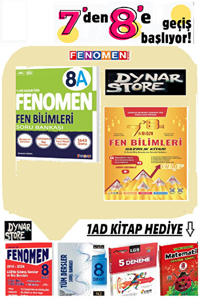 Fenomen Yayıncılık Fenomen Fen Bilimleri A ve 7 den 8 e Geçenlere Fen Yaz baş...