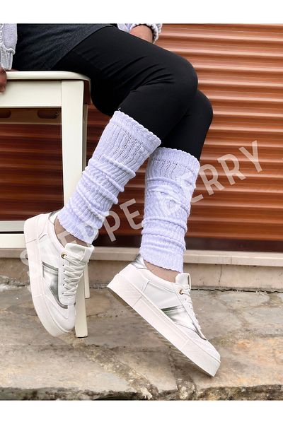STEPPE BERRY Women's White Leggings Socks