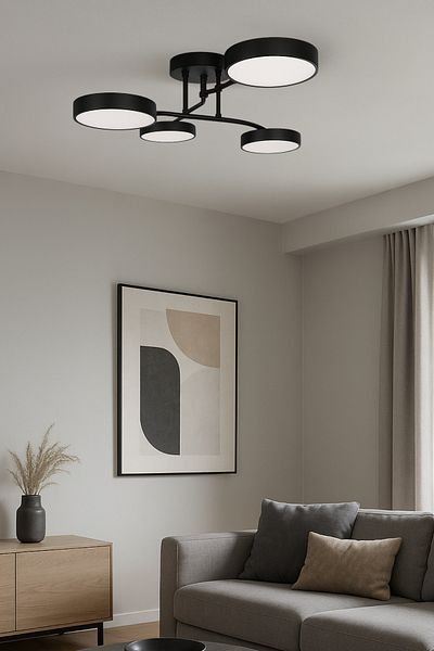 Fer Avize Modern Decorative Led 4L 3 Colors Li Energy Saving Living Room Kitchen Dressing Room