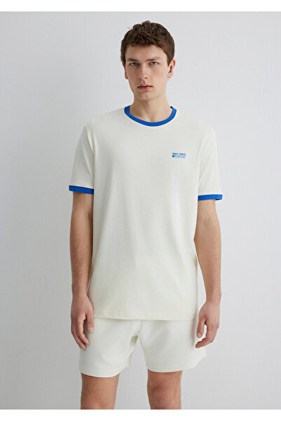 Mavi Τυπωμένο μπλουζάκι εκρού Loose Fit / Χαλαρή Άνετη Κοπή 0612601-86420