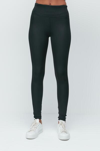 C&City High Elastic Waist Long Sports Leggings 9401 Black