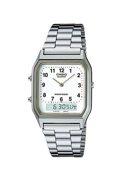 Casio ساعة كلاسيكية تناظرية رقمية مزدوجة العرض Aq-230a-7bmq