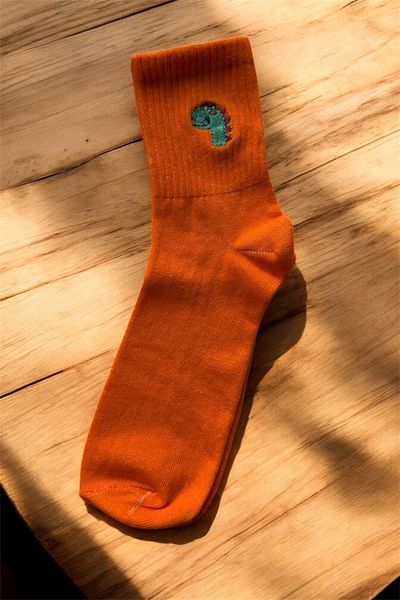 AYDK Cute Dragon Embroidered Colorful Casual Summer Winter Unisex Socket Socks