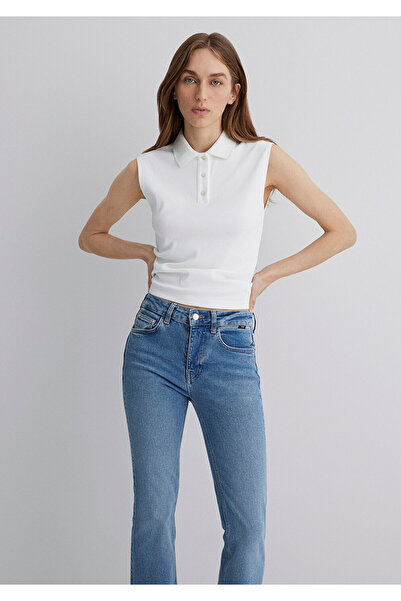 Mavi Ekru Polo Tişört Slim Fit / Dar Kesim 1612948-70057