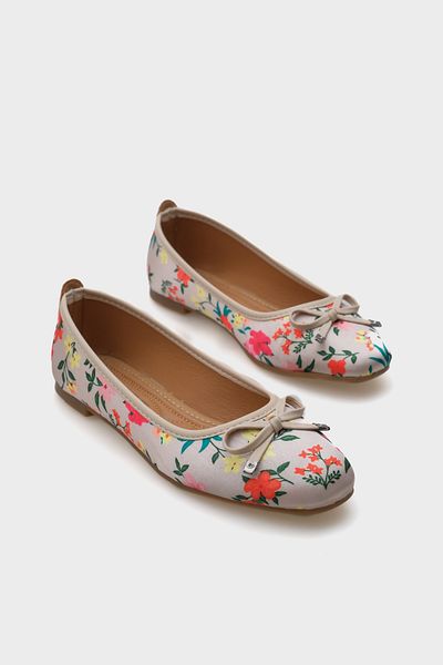 Capone Outfitters Balerini de damă Hana Trend din satin cu flori