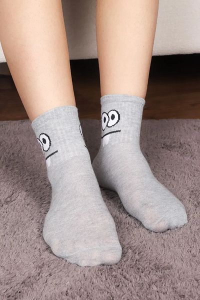 Esinti Women's Men's Socks Children's Socks Long Sports Socks Patterned Socket Socks Colorful Socks 3 Pieces