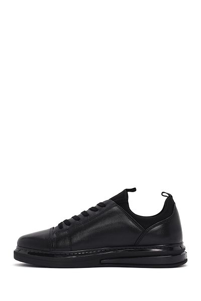Derimod Black Leather Men's Sneakers - Lace-up, Model No: 24sfd 632218