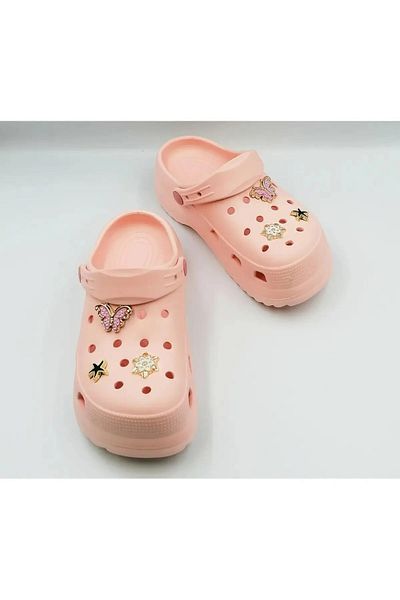 Sonimix Patterned High Sole Sabo Slippers