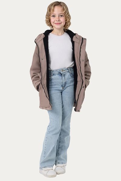 Riverstorm Girl - Mink Waterproof Hooded Winter Parka, 3 Pockets