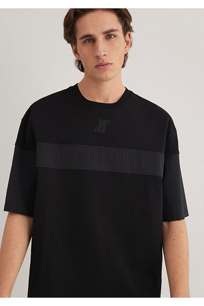 Mavi Μαύρο T-Shirt Pro Logo Χαλαρή Εφαρμογή / Χαλαρή Εφαρμογή 0612746 -71379