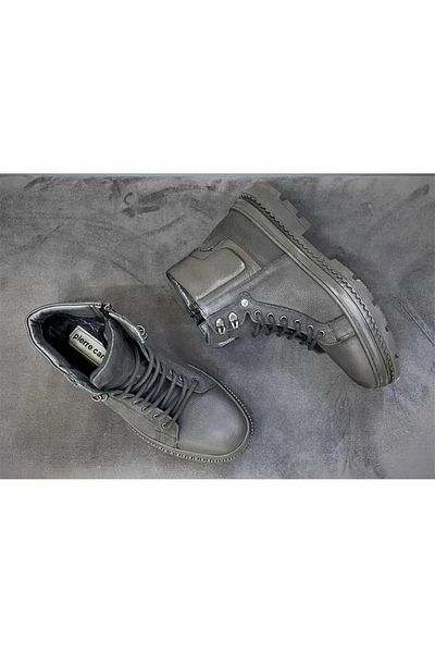 Pierre Cardin S 382208 Ανδρικές καθημερινές μπότες με δερμάτινη σόλα από καουτσούκ Nubuck