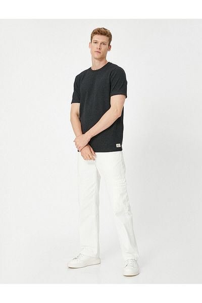 Koton Slim Fit T-Shirt Κοντό μανίκι με λαιμόκοψη