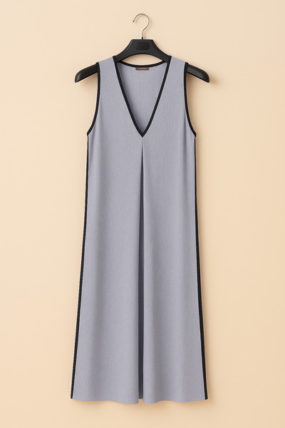 MYMİSİY Rochie de in cu decolteu in V - Albastru