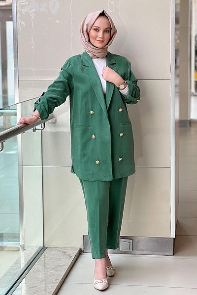 Ghisa Six Button Blazer Jacket Pants Set