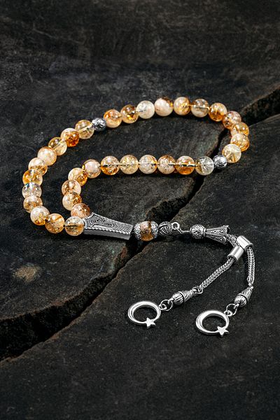 OSMANLI GÜMÜŞ Mărgele de rugăciune din piatră naturală Australia Zebra Stone pentru bărbați