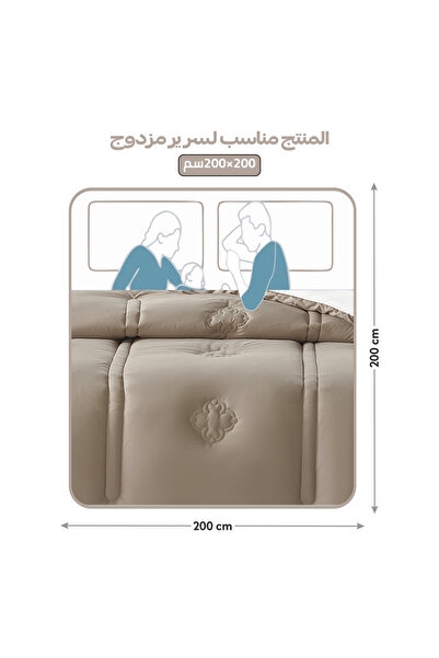 Donetella 6-piece Comforter Set – King Size 260x240 Cm, Microfiber, Digital Quilted 350 Gsm Filling