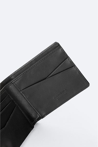 Avva Men's Black 100% Leather Wallet with Gift Box B 009563