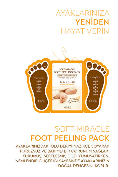 Mjcare Miracle Foot Peeling Pack - Mjcare Çorap Tipi Ayak Peeling Maskesi