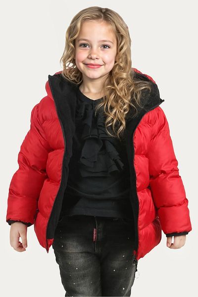 Riverstorm Girl's Red Waterproof Wind Resistant Inflatable Winter Jacket - Hooded