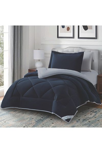 Donetella 4-piece Comforter Set – Single Size 170x230 Cm, Microfiber, Solid Quilted 350 Gsm Filling