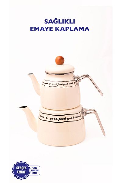 EMAYlab Enameled Mood Teapot Set - Wooden Top