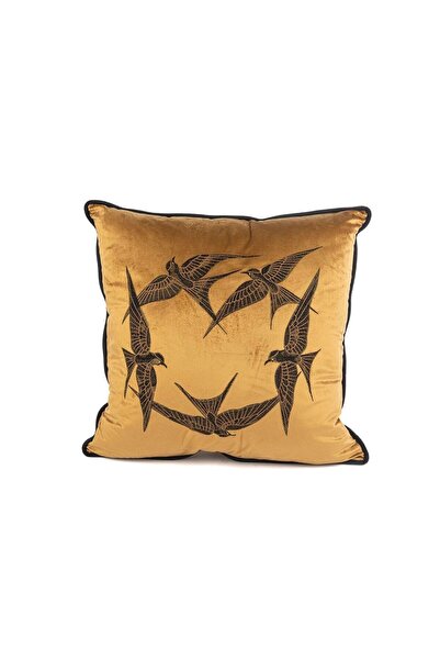 Mikasa Moor Isla Bronz Yuvarlak Kuşlar 55x55 Yastık Kırlent