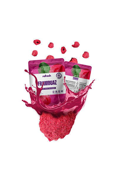 Refresh Chips Freeze Dried Frambuaz- Dondurularak Kurutulmuş Meyve - Freeze Dry Meyve Kurusu 20gr