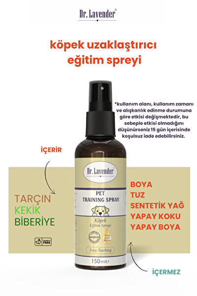 Dr.Lavender Köpek Uzaklaştırıcı Eğitim Spreyi (Tarçın, Kekik, Biberiye) Caydırıcı, Kovucu, Çiş Pedi Kovucu