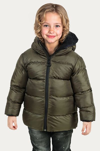 Riverstorm Girl's Khaki Fleece Hooded Waterproof Windproof Inflatable Winter Coat & Coat