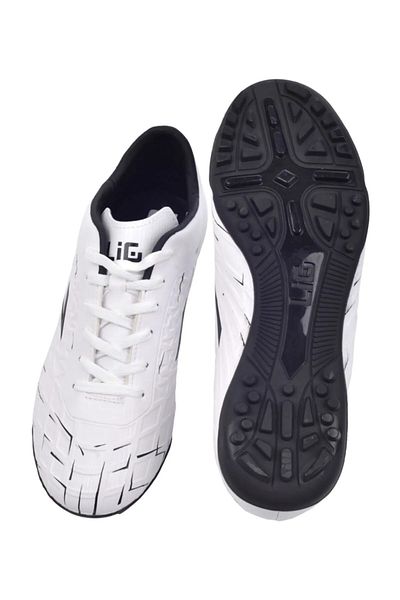 LIG Ανδρικά παπούτσια ποδοσφαίρου Astroturf Meteor Black White Color.