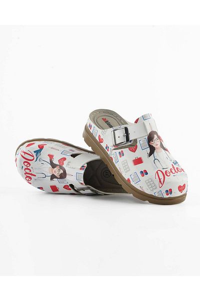 DR KLOMPA Γυναικείες Παντόφλες Doctor MS1034 Girl Doctor Printed Orthopedic Sabo Slippers
