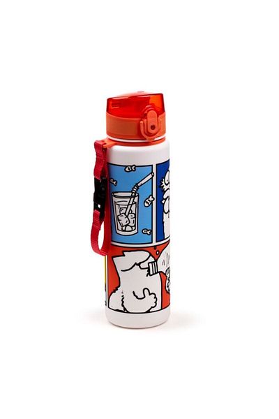 Puckator Pop Up Water Bottle, Cat Design, Simon's Cat, Impact Resistant, Ecozen, BPA Free, 600 ml