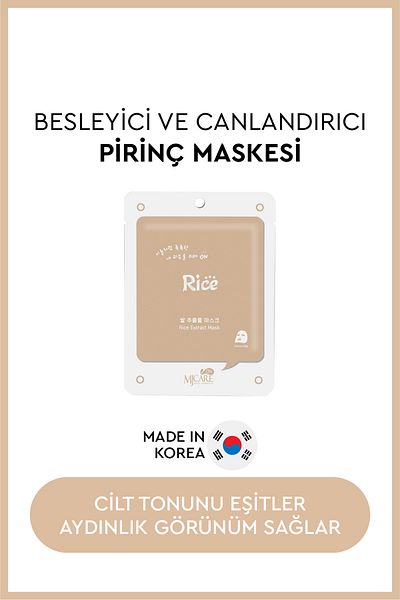 Mjcare On Rice Extract Mask - Rice Extract Face Mask