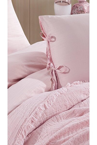 Elart 5 Piece Glow Pique Set with Duvet Cover - Dried Rose