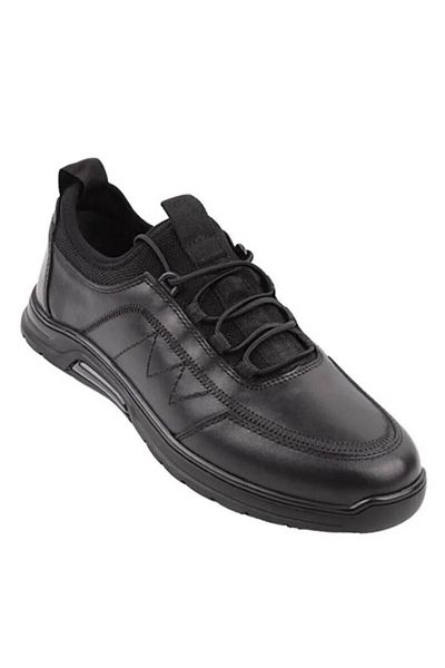 MARCOMEN Men's Black Casual Nubuck Leather Roller - 19462