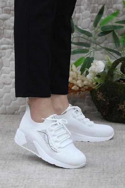 Guja Pantofi de damă Daily 24y301 Pantofi sport albi cu talpă înaltă