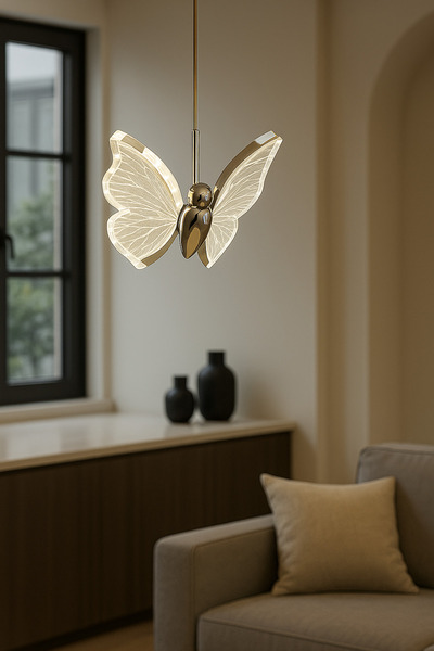 VAV AVİZE Tekli Sarkıt Led Luxury Led Avize Yatak Başı Ayna Önü Sarkıt Krom L...