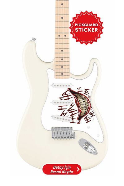 SALVADOR Strat Case Electric Guitar Sss Pickguard Sticker (Rose and Skull)
