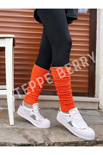 STEPPE BERRY Women's Orange Leggings Socks