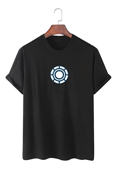 Elvellon Tony Stark Iron Man Ark Reaktör Jarvis Tasarım Unisex %100 Pamuk Tişört