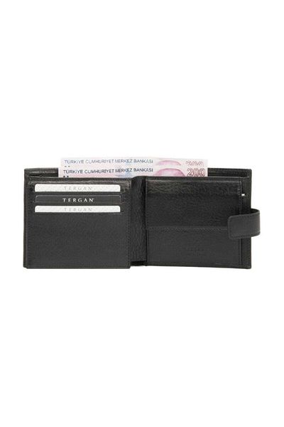 Tergan Black Genuine Leather Men's Wallet - S1CE00001557