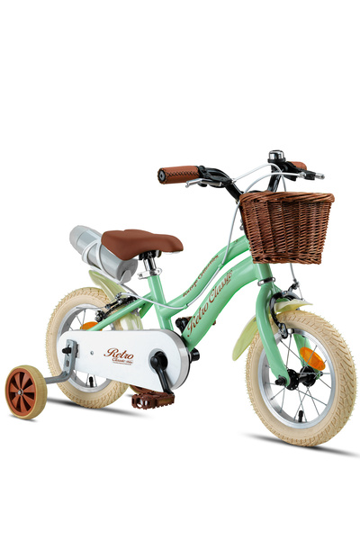 Trendbisiklet Retro Classic Özel Seri 12 Jant Çocuk Bisikleti, ( 2-4 Yaş 80-95cm) Krem Lastik, Unisex