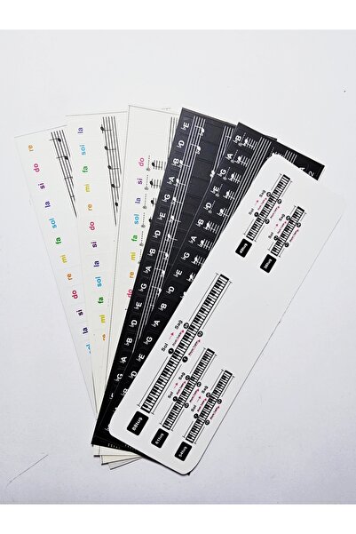 happypotam Renkli Piyano Org Klavye Tuşları Için Nota Sticker Etiketi Aksesuarı 37-49-54-61-88 Tuşlara Uygun
