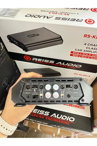 Reiss Audio Rs-kl60.4 Ab Class 4kanal Fanlı Oto Amfi 4ohm 4x60w Rms-2ohm 4x85w Rms Anfi Aksar