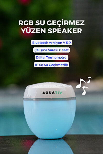 Aquativ RGB Su Geçirmez Yüzen Speaker