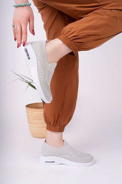 McDark Pantofi anatomici din tricot cu talpă ușoară gri pentru femei.