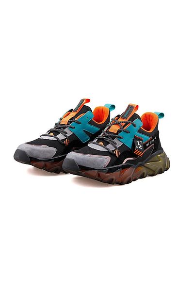 Guja 24y636 Pantofi sport casual pentru bărbați cu talpă înaltă, negri