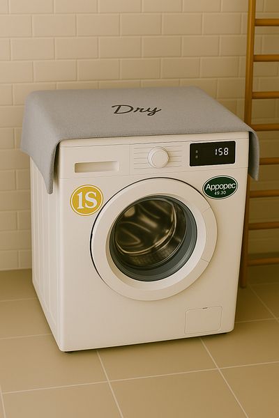 Hanles Gray Dry Embroidery Embroidered Drying Machine Cover Bathroom Decoration Protective Case