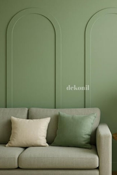 Dekonil Pinterest İskandinav MDF Oval Duvar Çıtası 96*248 cm (1 Adet)