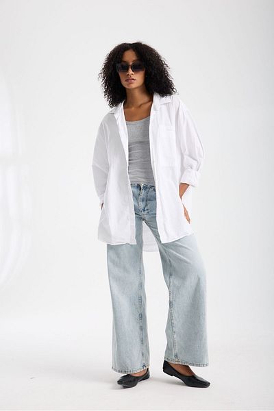 Great Lineage Women's Ribbed Look Thick Strap Basic White Undershirt
